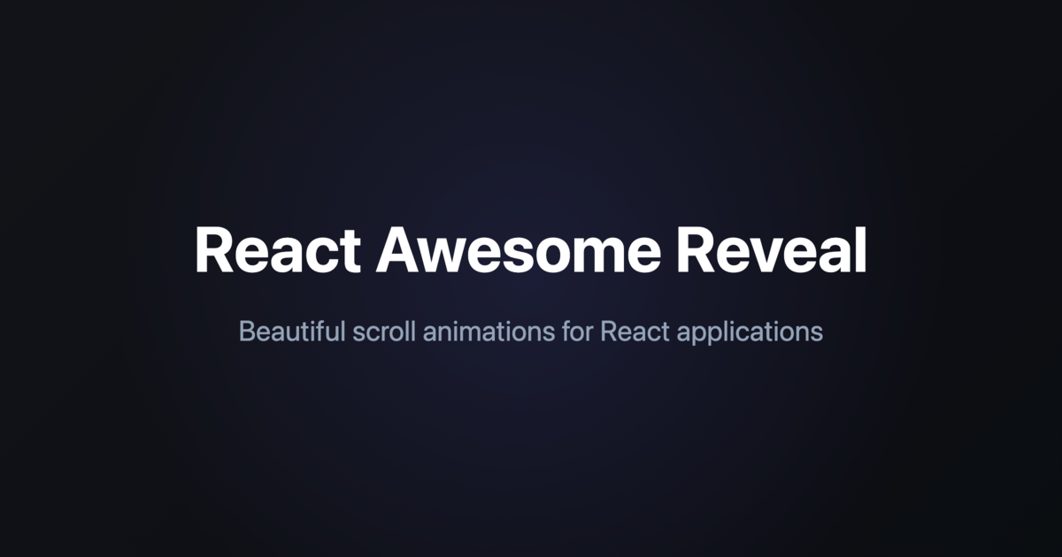 awesome-reveal/react-awesome-reveal