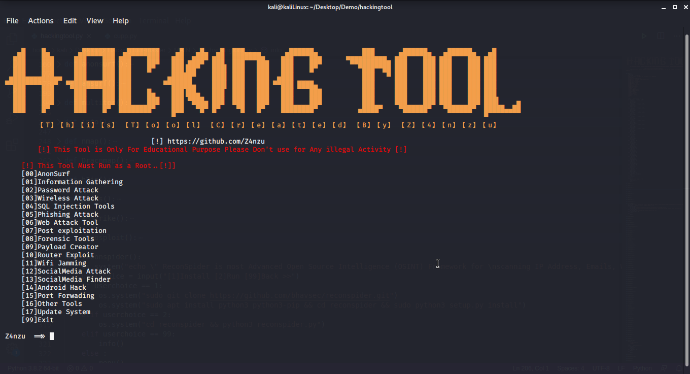 Z4nzu/hackingtool