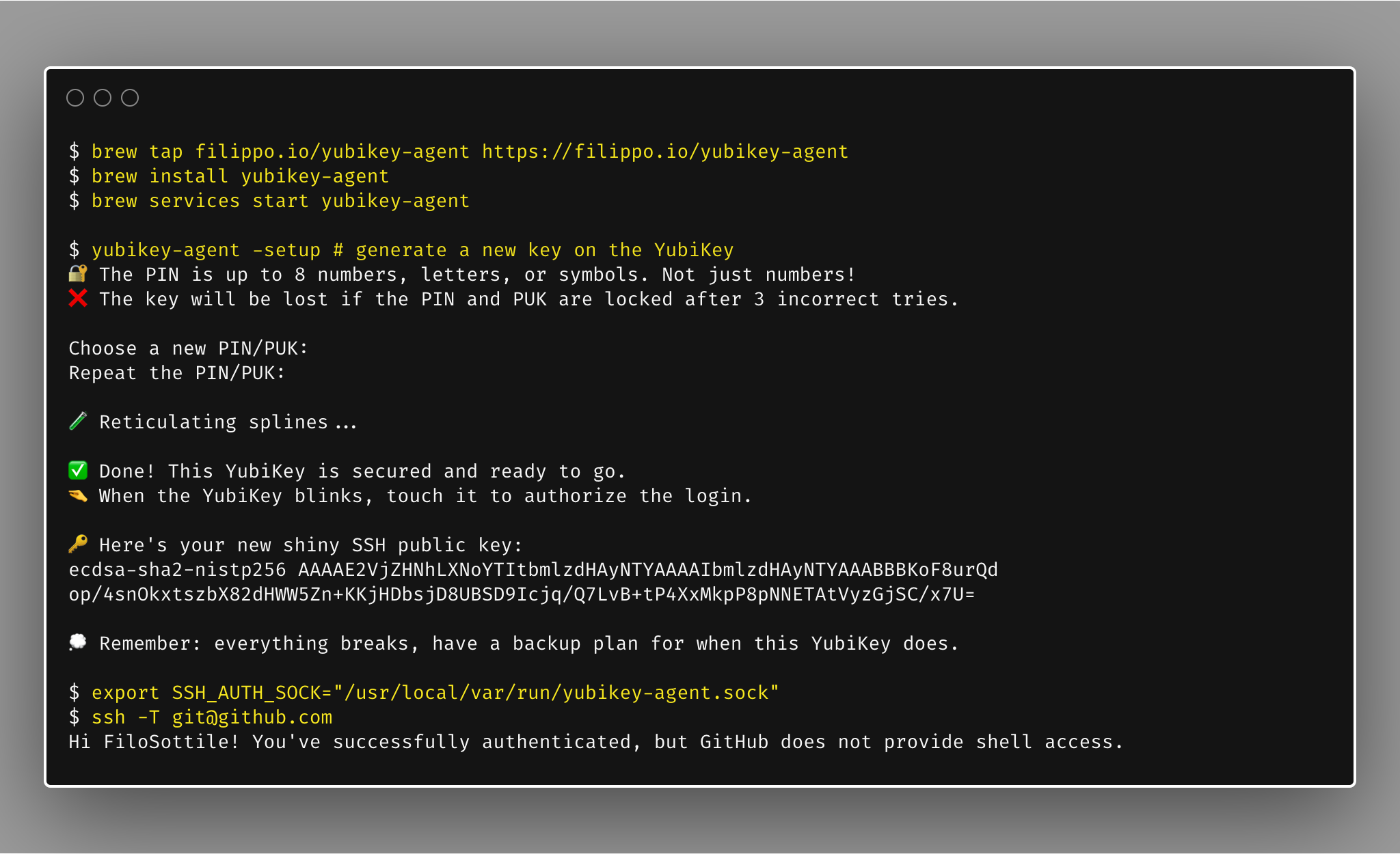 FiloSottile/yubikey-agent