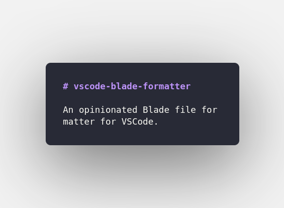 shufo/vscode-blade-formatter