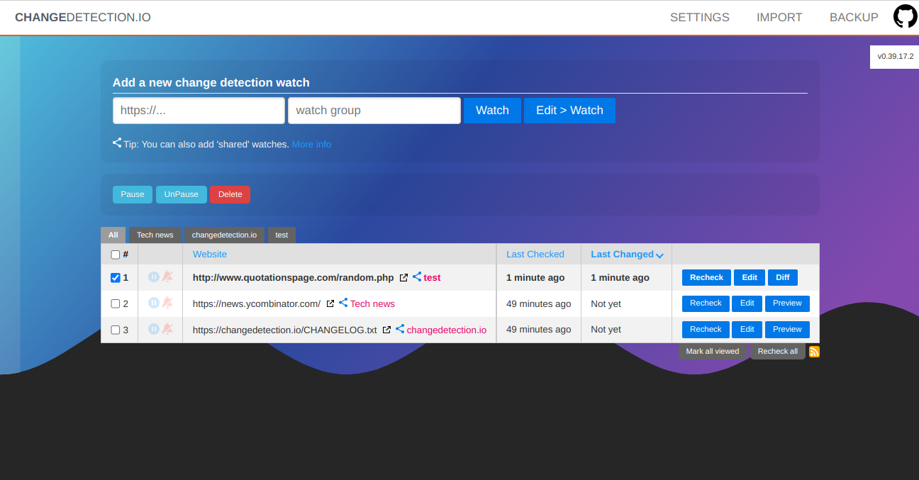 dgtlmoon/changedetection.io