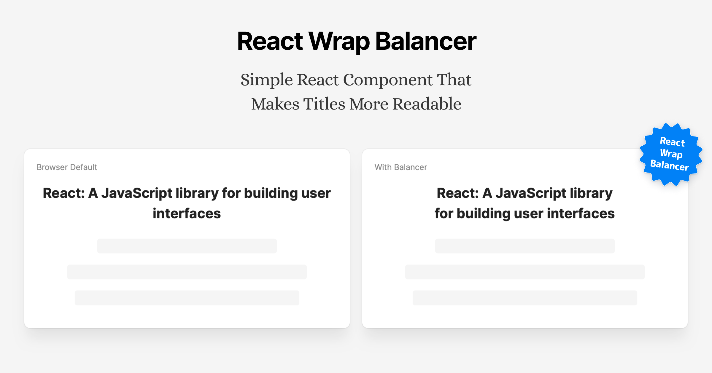 shuding/react-wrap-balancer