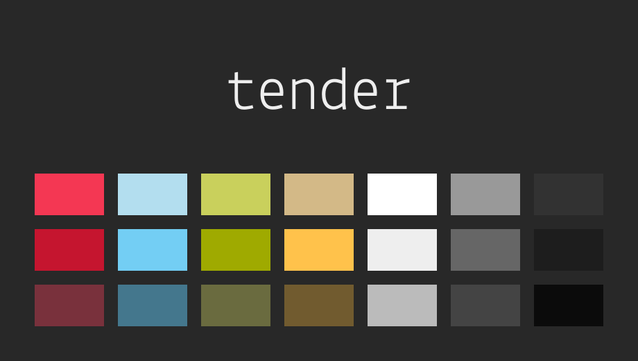 jacoborus/tender.vim