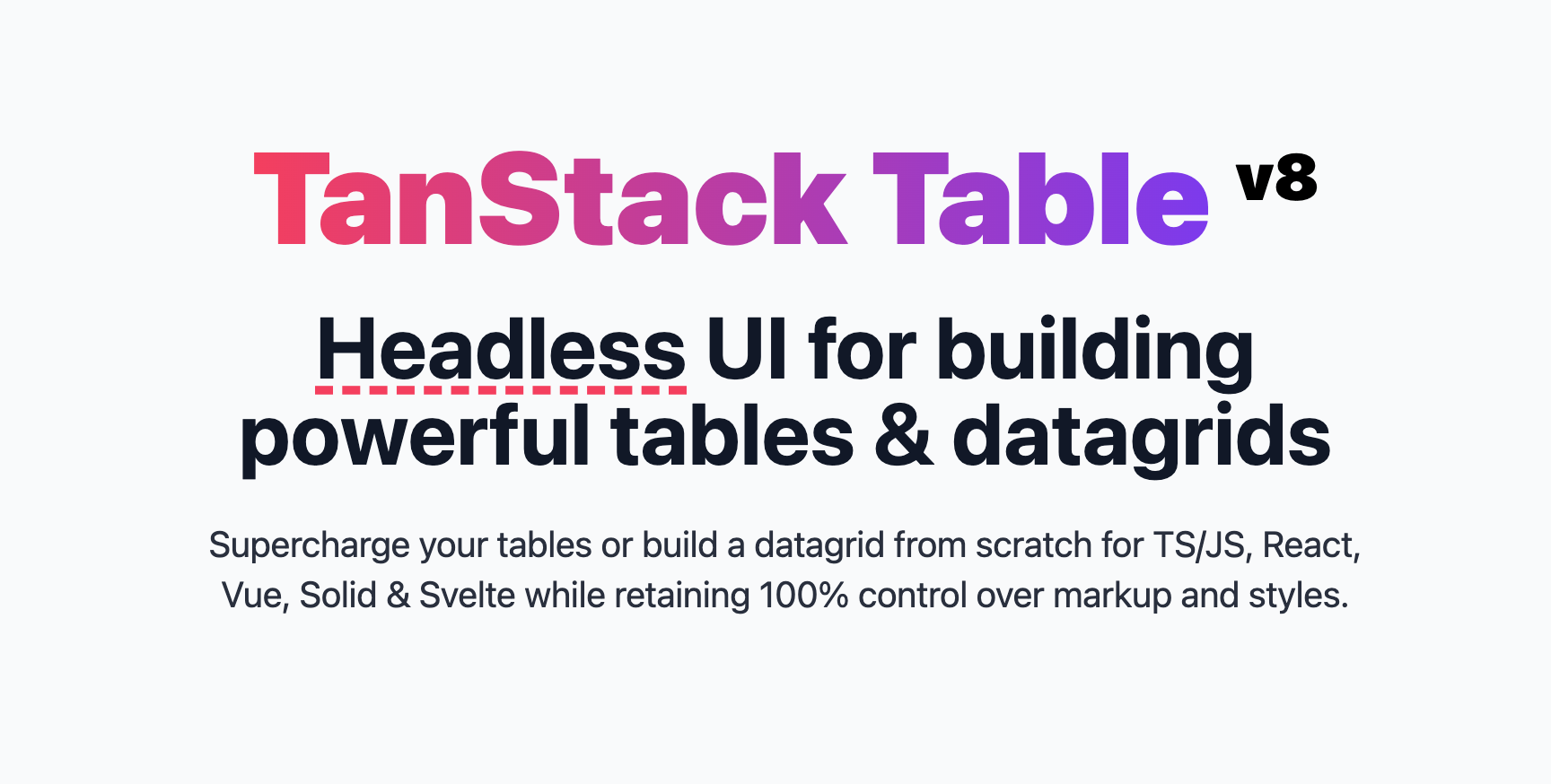 TanStack/table